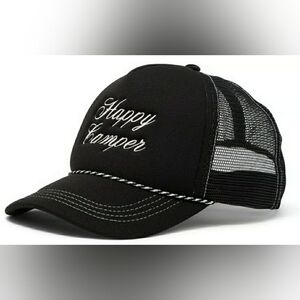 ♦️Pink VS "Happy Camper" Embroidered Trucker Hat♦️